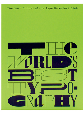 【现货】Type Directors Club of New York:Typography 39 纽约字体指导俱乐部年鉴 39 平面字体设计年鉴书籍