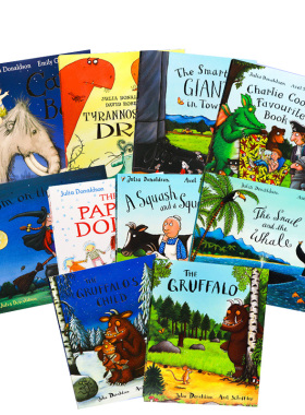 【现货】英文原版咕噜牛绘本Julia Donaldson 10本袋装The gruffalo 's Child 7-9-12岁茱莉亚唐纳森套装小妞妞儿童绘本书籍
