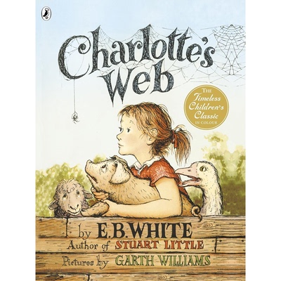 现货英文原版 夏洛的网 Charlotte's Web 彩色护眼插图大字版 小说书籍