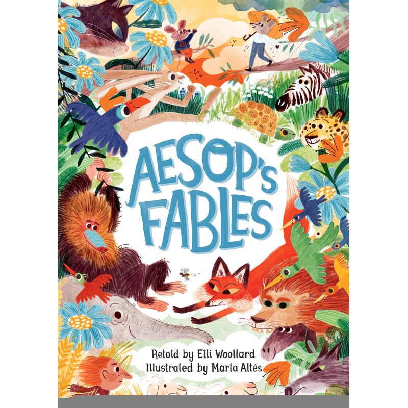 【特价清仓】英文原版 Aesops Fables 伊索寓言 趣味插画绘本童话故事书儿童文学书籍