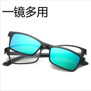 TR90一镜两用套镜近视偏光太阳镜女吸磁夹镜墨镜近视眼镜框架男