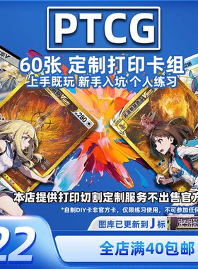 PTCG代卡 宝可梦对战卡组 自制手工DIY卡牌 60张自定义