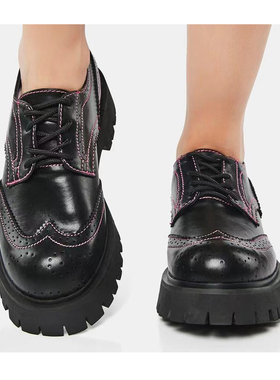 正品KUI松糕鞋子代购美式复古小黑鞋FOOTWEAR鞋少女厚底鞋