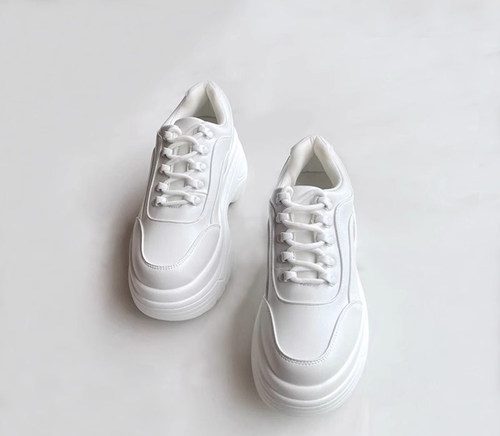 休闲鞋松糕底园头增高鞋厚度女鞋