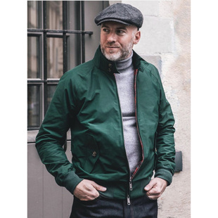 AK男装集市店G9哈灵顿夹克美式英伦父亲爸爸外套秋季高端秋装外衣