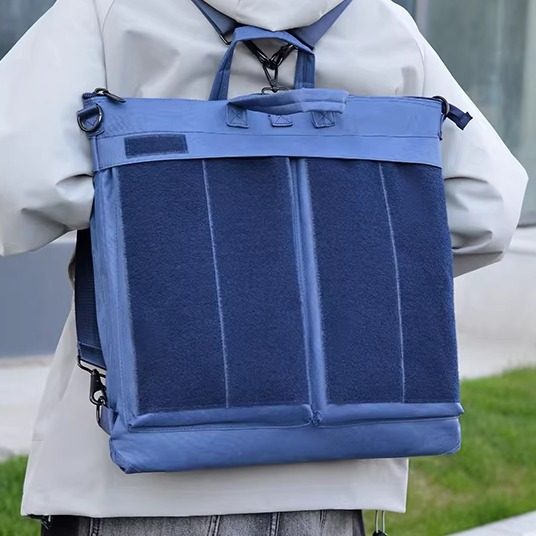 新款美式复古飞行员头盔包斜跨帆布单肩商务电脑包航空手提作业包