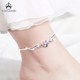 纯银脚链女士2025新款 潮爆款 简约足链性感少女脚环轻奢小众精致