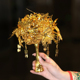 中式 婚礼金色手捧花新娘结婚蝴蝶花朵流苏秀禾服配饰金属结婚礼物
