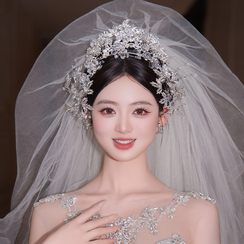 2025韩系新款新娘头饰发箍氛围感皇冠婚纱礼服婚礼时尚造型发饰品