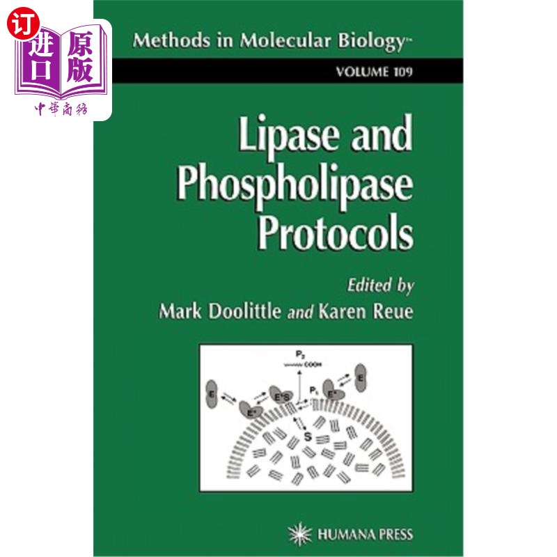 海外直订Lipase and Phospholipase Protocols 脂肪酶和磷脂酶协议
