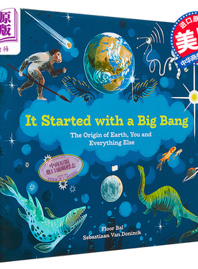 STEAM 大爆炸起源 It Started with a Big Bang 儿童百科宇宙太空知识绘本人类起源 精装 英文原版 7-12岁【中商原版】