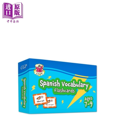 CGP New Spanish Vocabulary Flashcards for Ages 7-9 适合 7-9 岁的西班牙语词汇闪卡 英文原版【中商原版】