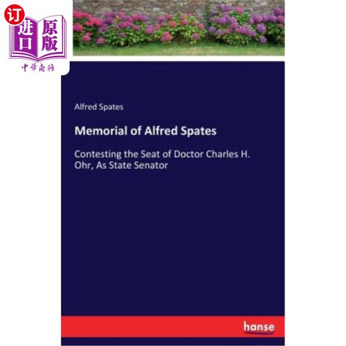 海外直订Memorial of Alfred Spates 阿尔弗雷德·斯派茨纪念馆