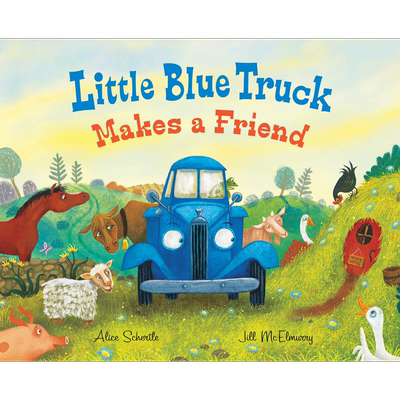 蓝色小卡车交朋友 Little Blue Truck Makes a Friend英文原版 儿童绘本 友谊故事图画书 交通工具 亲子读物 精装【中商原版?