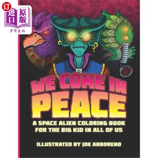 All Come Space Book the Coloring Kid Alien 一本为我们所有人 我们为和平而来 Peace Big for 海外直订We