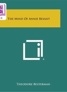 海外直订The Mind of Annie Besant 安妮·贝赞特的思想