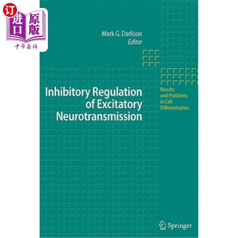 海外直订医药图书Inhibitory Regulation of Excitatory Neurotransmission 兴奋性神经传递的抑制调节