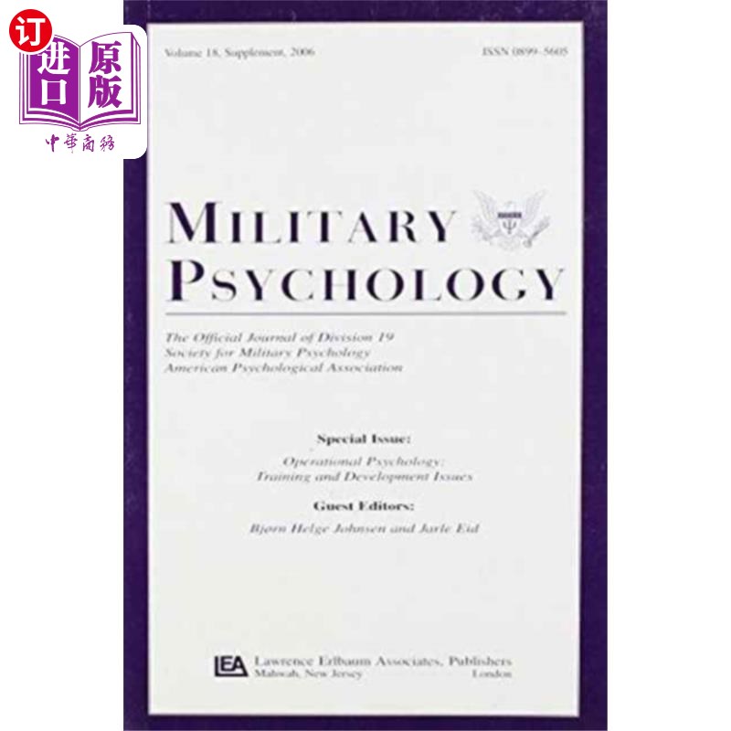 海外直订Operational Psychology Mp V18 2006 行动心理学Mp V18 2006