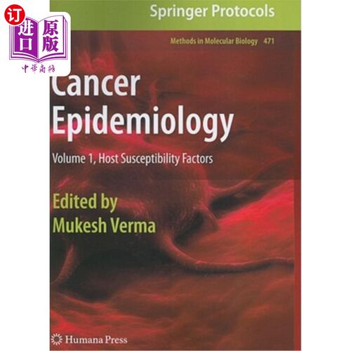 海外直订医药图书Cancer Epidemiology: Volume 1, Host Susceptibility Factors 癌症流行病学：第一卷，宿主易感因素
