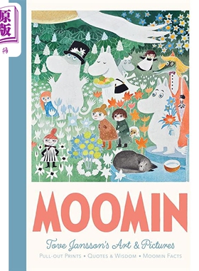 Tove Jansson Moomin Pull-Out Prints 姆明绘本画合集 英文原版 进口图书 儿童绘本 故事图画书 姆明【中商原版】