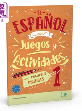 西班牙文原版 El español con Juegos y Actividades 1 西班牙语游戏和活动1 词汇单词学习练习含音频 初级A1-A2【中商原版】