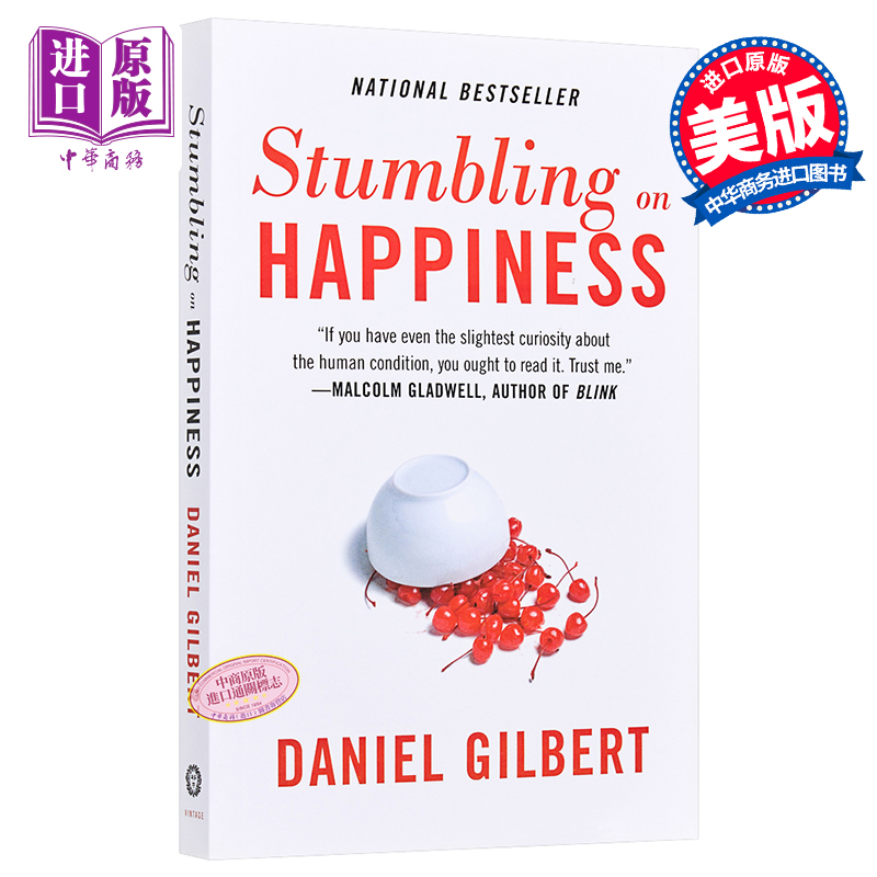 现货撞上幸福哈佛幸福课豆瓣高分英文原版 Stumbling on Happiness Daniel Gilbert【中商原版】