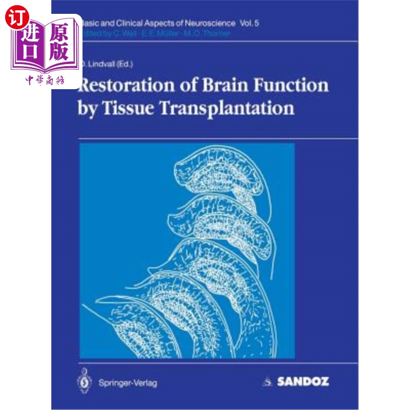 海外直订医药图书Restoration of Brain Function by Tissue Transplantation 组织移植恢复脑功能
