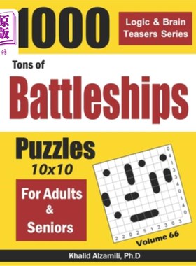 海外直订Tons of Battleships for Adults & Seniors: 1000 Puzzles (10x10)