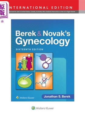 现货 Berek & Novak妇科学 第16版 英文原版 Berek & Novak's Gynecology International Edition Jonathan S Berek【中商原版】