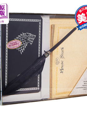 现货 【中商原版】冰与火之歌豪华文具套装：史塔克家族 英文原版 Game of Thrones: House Stark：Desktop Stationery Set (with