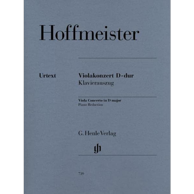 亨乐原版 霍夫迈斯特 D大调中提琴协奏曲 带钢琴伴奏 Hoffmeister Va-Konz. D-Dur KA HN739 进口艺术【中商原版】