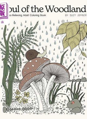 预售 林地的心灵 解压涂色书 Soul of the Woodland 英文原版 Suzy Joyner 涂色书 解压 动植物群涂色【中商原版】