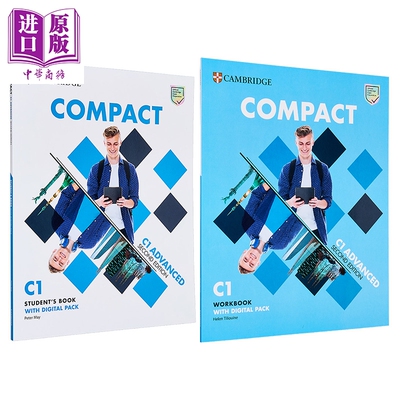 2024年版剑桥官方CAE考试备考教材 Cambridge Compact C1 Advanced 学生书+练习册套装 含答案在线账号资源【中商原版】
