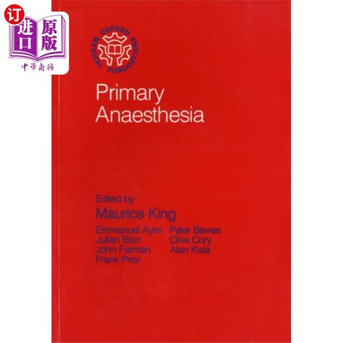 海外直订医药图书Primary Anaesthesia 主要麻醉
