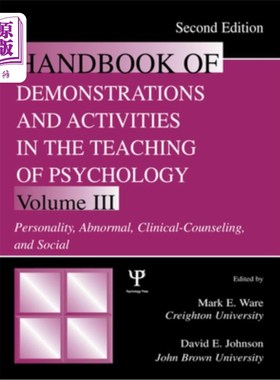 海外直订Handbook of Demonstrations and Activities in the Teaching of Psychology: Volume  心理学教学示范与活动手册: