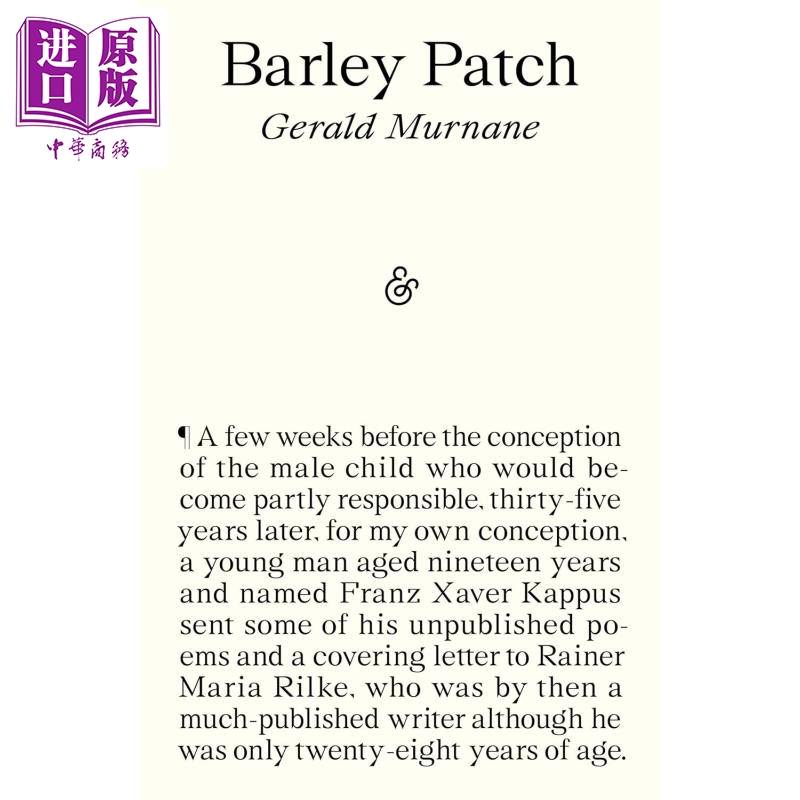 杰拉尔德 默南 大麦之地 Barley Patch 英文原版 Gerald Murnane 现当代文学【中商原版】