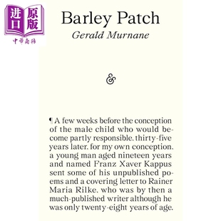 英文原版 現(xiàn)當(dāng)代文學(xué) Barley 杰拉爾德 Patch Murnane 大麥之地 默南 Gerald 中商原版