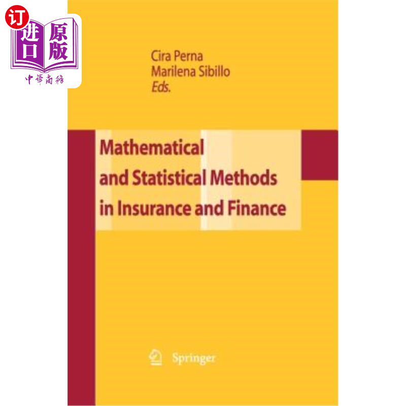 海外直订Mathematical and Statistical Methods for Insurance and Finance 《保险与金融的数理统计方法