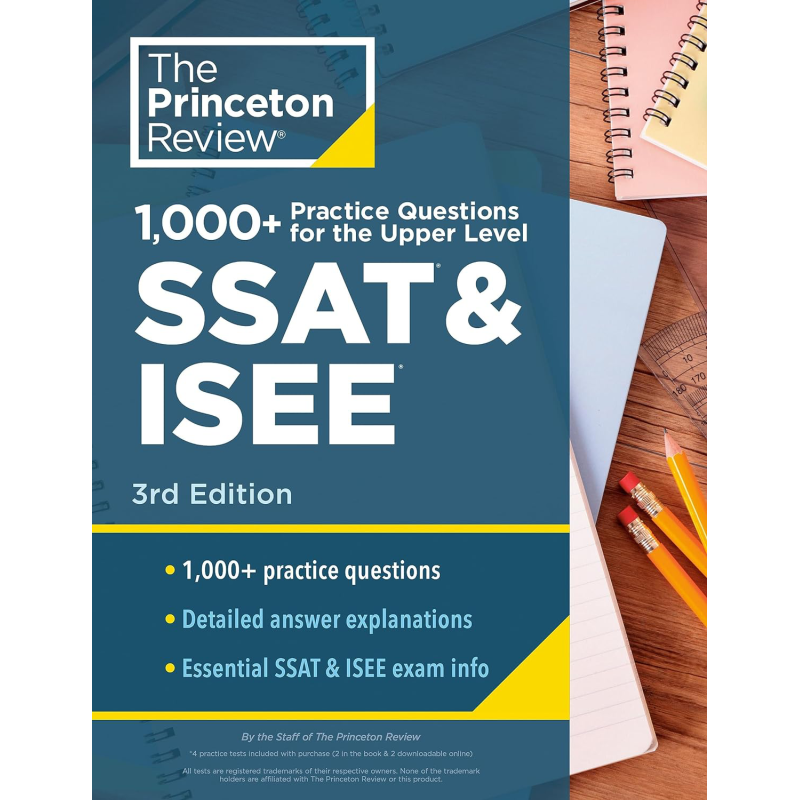 预售 新版SSAT和ISEE考试高级1000+练习题第3版 美国私立学校备考 Practice Questions for the Upper Level SSAT ISEE【中商原版?