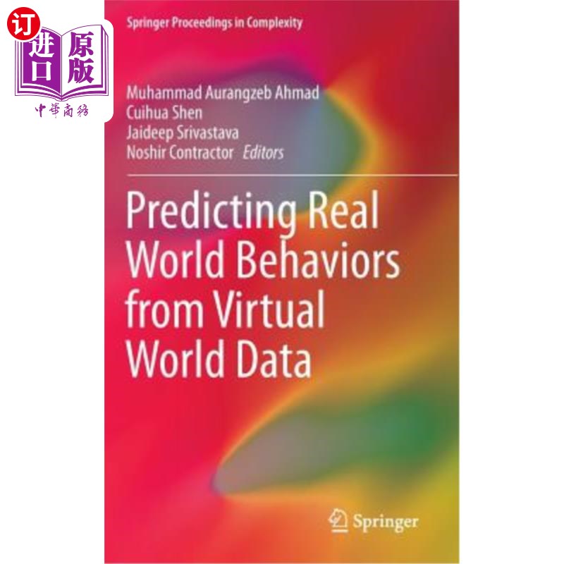 海外直订Predicting Real World Behaviors from Virtual World Data 从虚拟世界数据预测现实世界行为