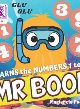 海外直订Mr. BOOH learns the NUMBERS 1 to 10: Glu Glu Splash BOOH先生学会了数字1到10:Glu Glu Splash