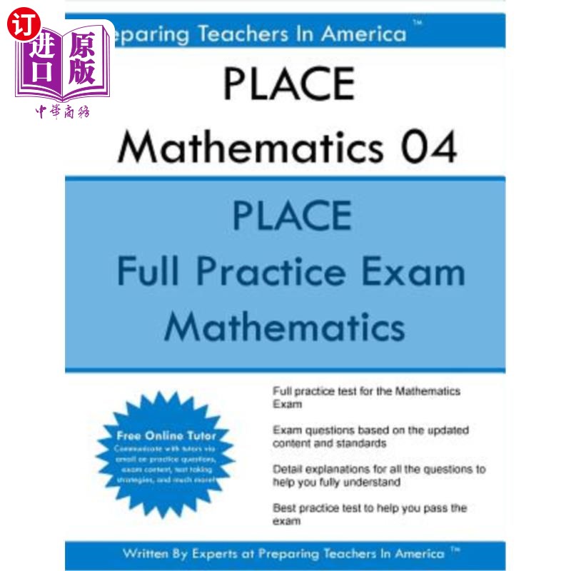 海外直订PLACE Mathematics 04: PLACE Math Program for Licensing Assessments for Colorado 地方数学04:科罗拉多州许可评