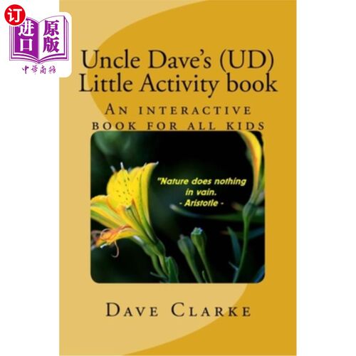 海外直订Uncle Dave's (UD) little Activity book: An interactive book for all kids 戴夫叔叔的小活动书：一本适合所有孩