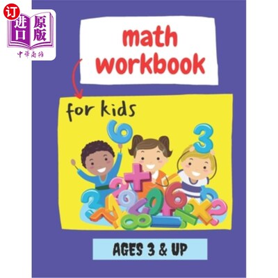 海外直订math workbook for kids ages 3 & up: preschool math workbook For Kindergarten and 3岁及以上儿童数学练习册:幼