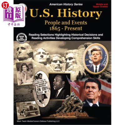 海外直订U.S. History, Grades 6 - 12: People and Events 1865-Present 美国历史，6-12年级：1865年至今的人物和事件