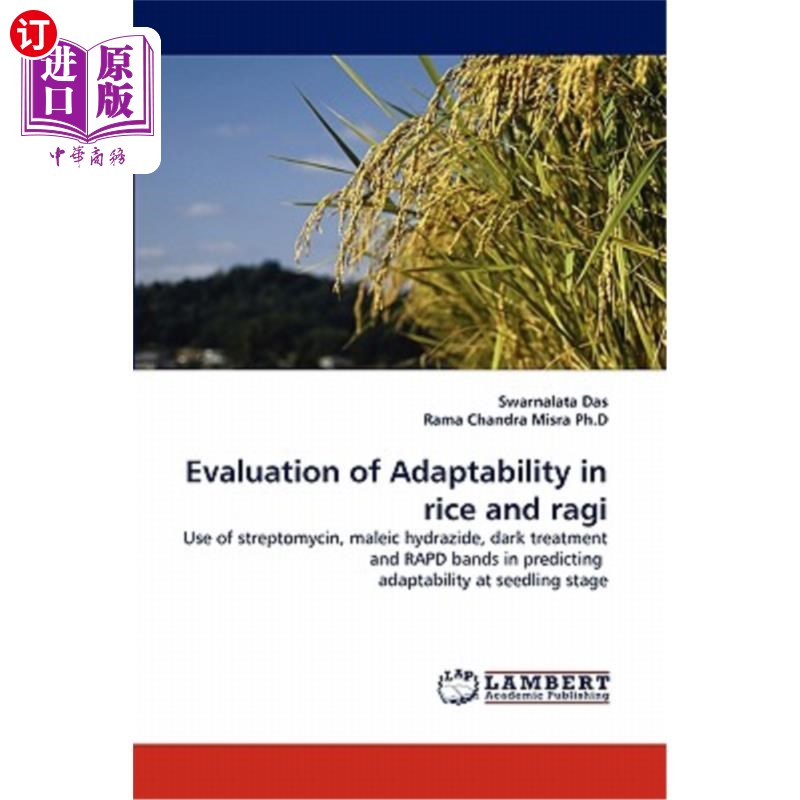 海外直订Evaluation of Adaptability in Rice and Ragi 水稻和Ragi的适应性评价 书籍/杂志/报纸 原版其它 原图主图