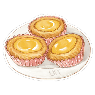 现货 【早茶-蛋挞】 水彩手绘风点心异型带邮资明信片 新中式广州邮政定制可邮寄 文创旅游节日祝福收藏馈赠文化礼品【中商文创】