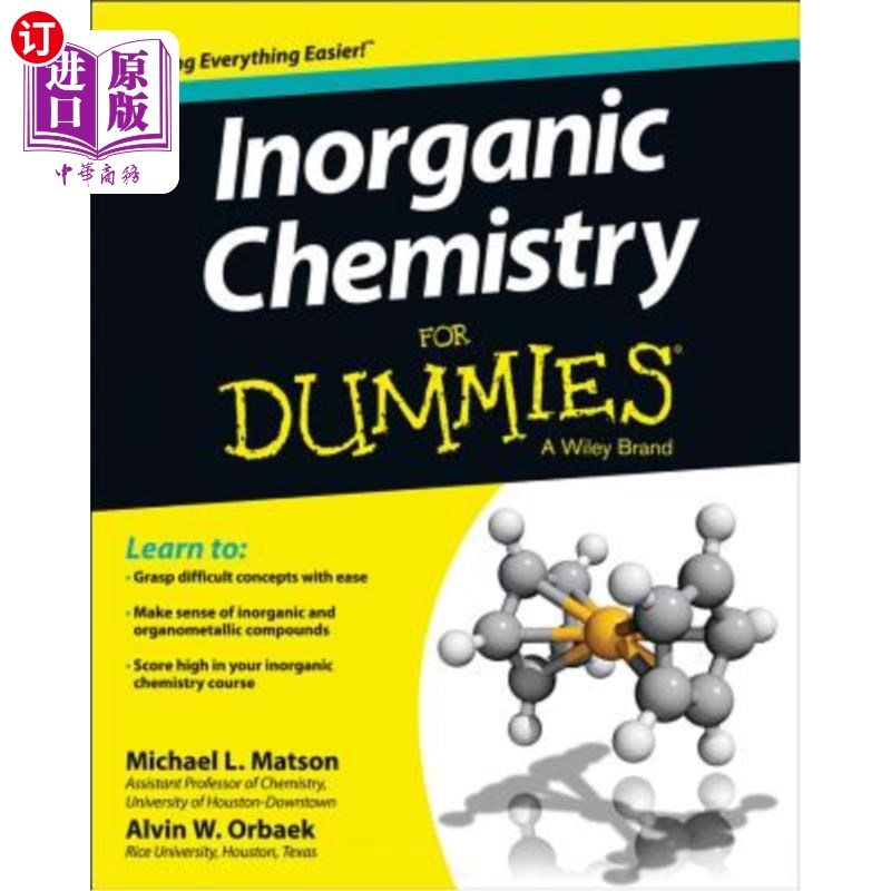 海外直订Inorganic Chemistry for Dummies 假人无机化学