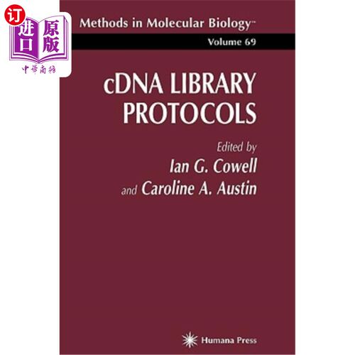 海外直订医药图书Cdna Library Protocols Cdna文库协议