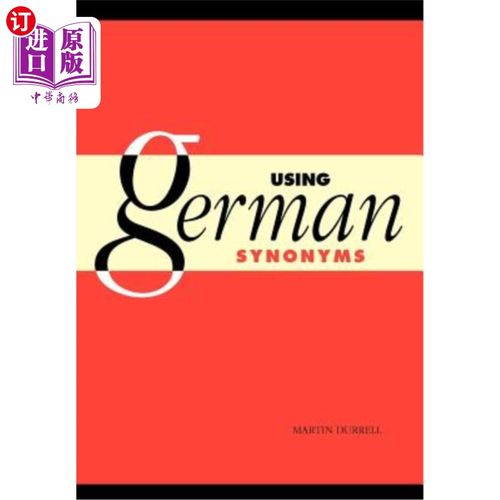 海外直订Using German Synonyms 使用德语同义词